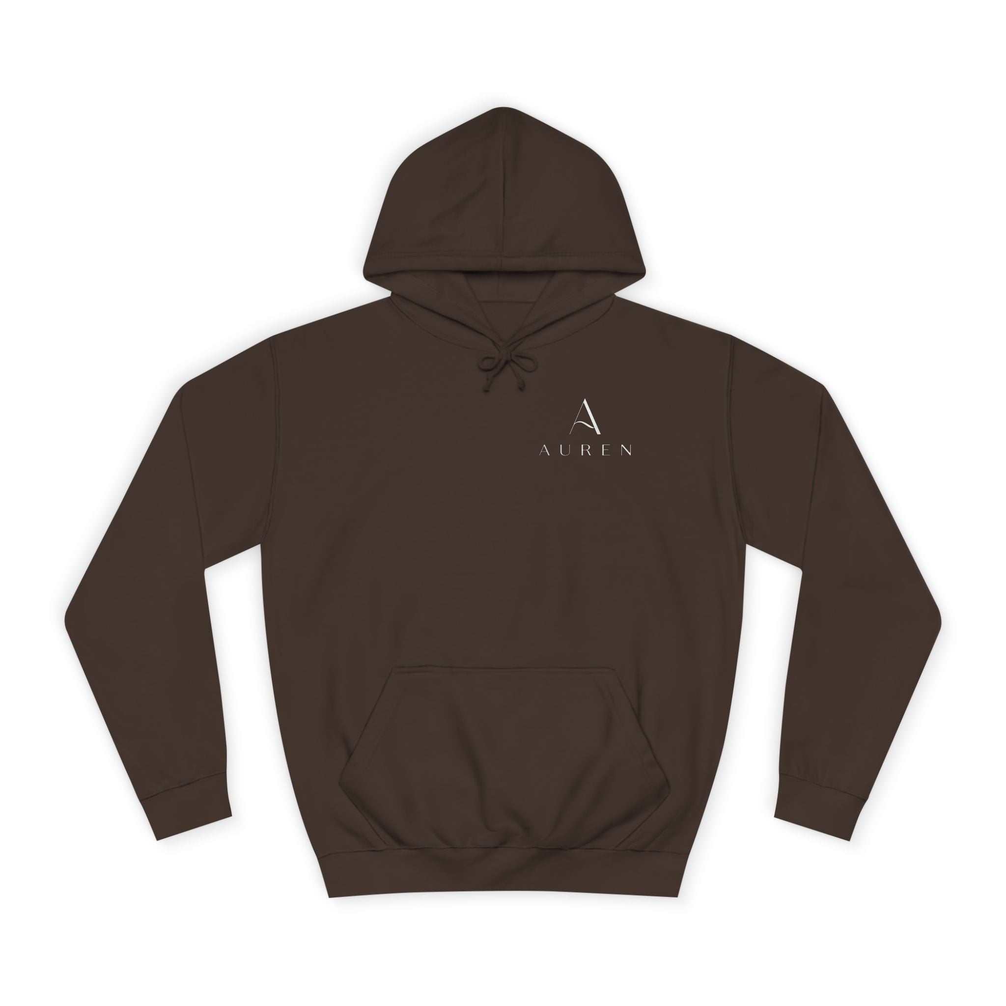Minimalist Arrow College Hoodie — Subtle Campus Logo Pullover
