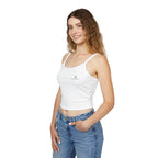 Auren Minimal Logo Tank Top — Women's Spaghetti Strap Crop
