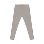 Auren Logo Women's Casual Leggings — Neutral Taupe All-Over Print
