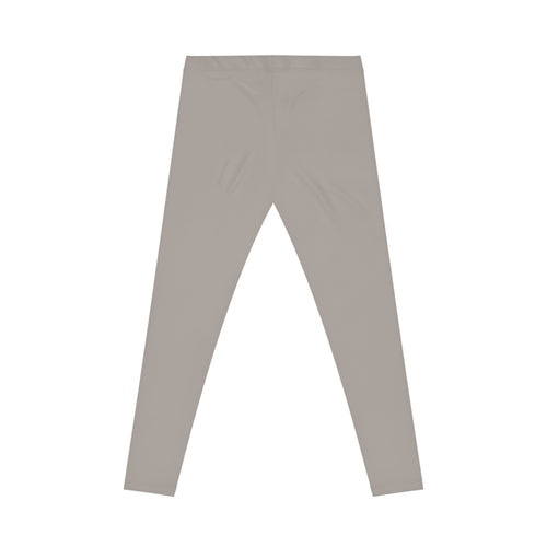 Auren Logo Women's Casual Leggings — Neutral Taupe All-Over Print