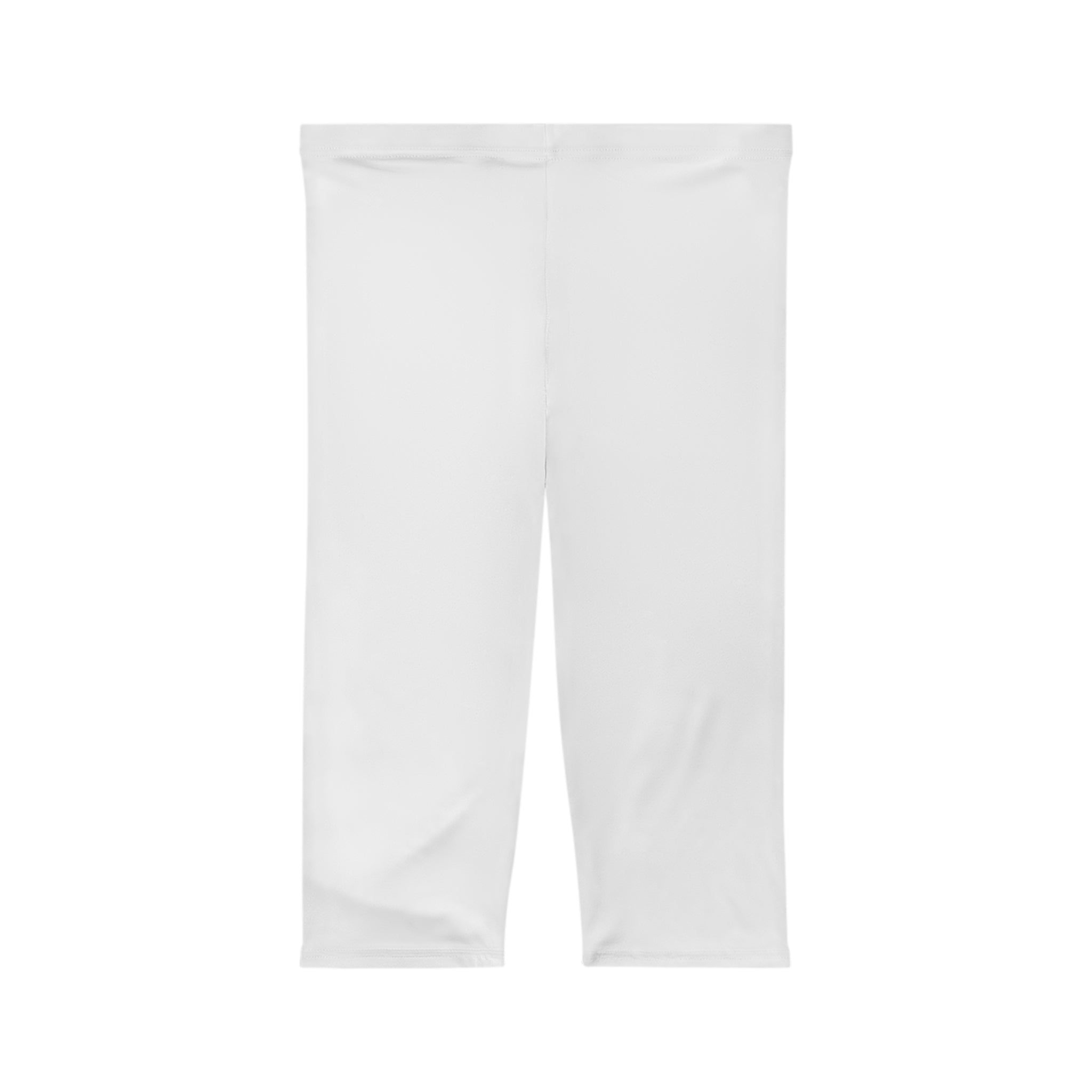 Auren Logo Women’s Capri Leggings — Lightweight White Athletic Crop Pants