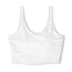 Auren Logo Sports Bra — Women's White Athletic Crop Top