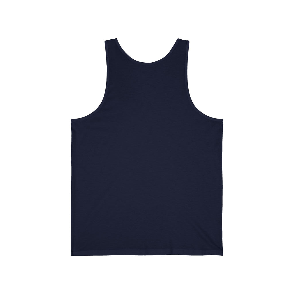 Minimal Atlas Logo Tank Top — Lightweight White Jersey Tank