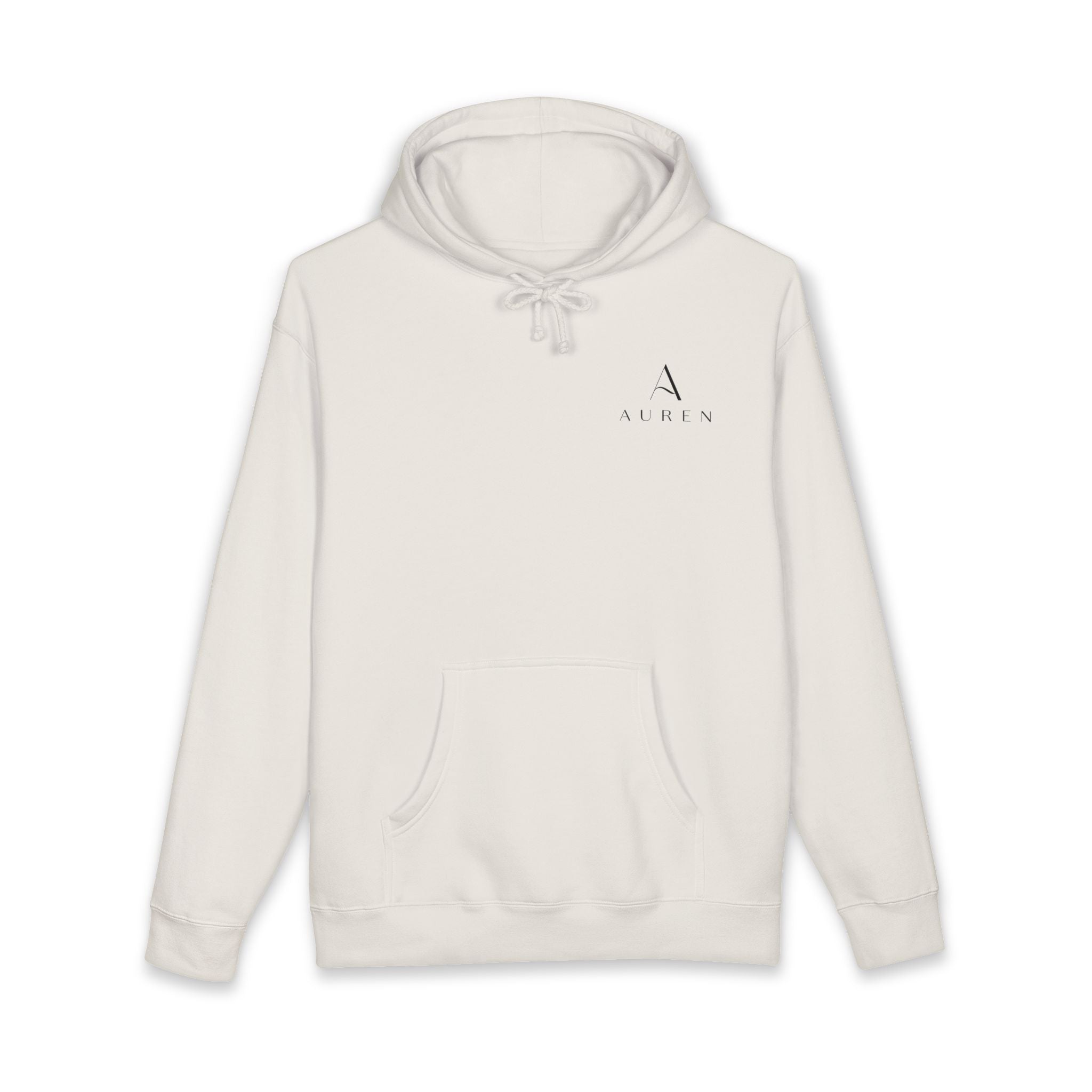 Auren Minimal Logo Hoodie — Women's Brown Cozy Pullover