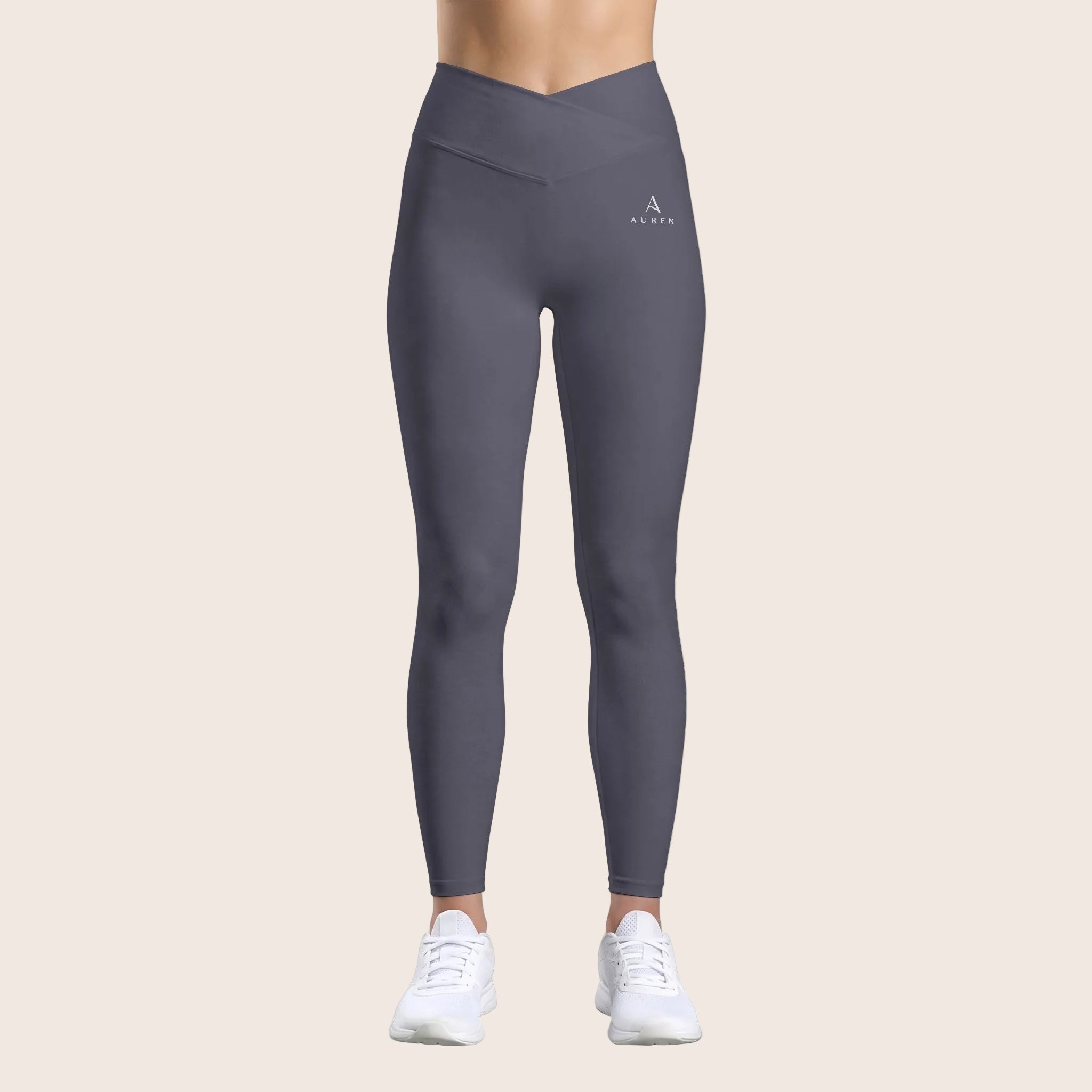 Women’s Luxe Leggings — High-Waist V-Cut Active Leggings with Subtle Logo