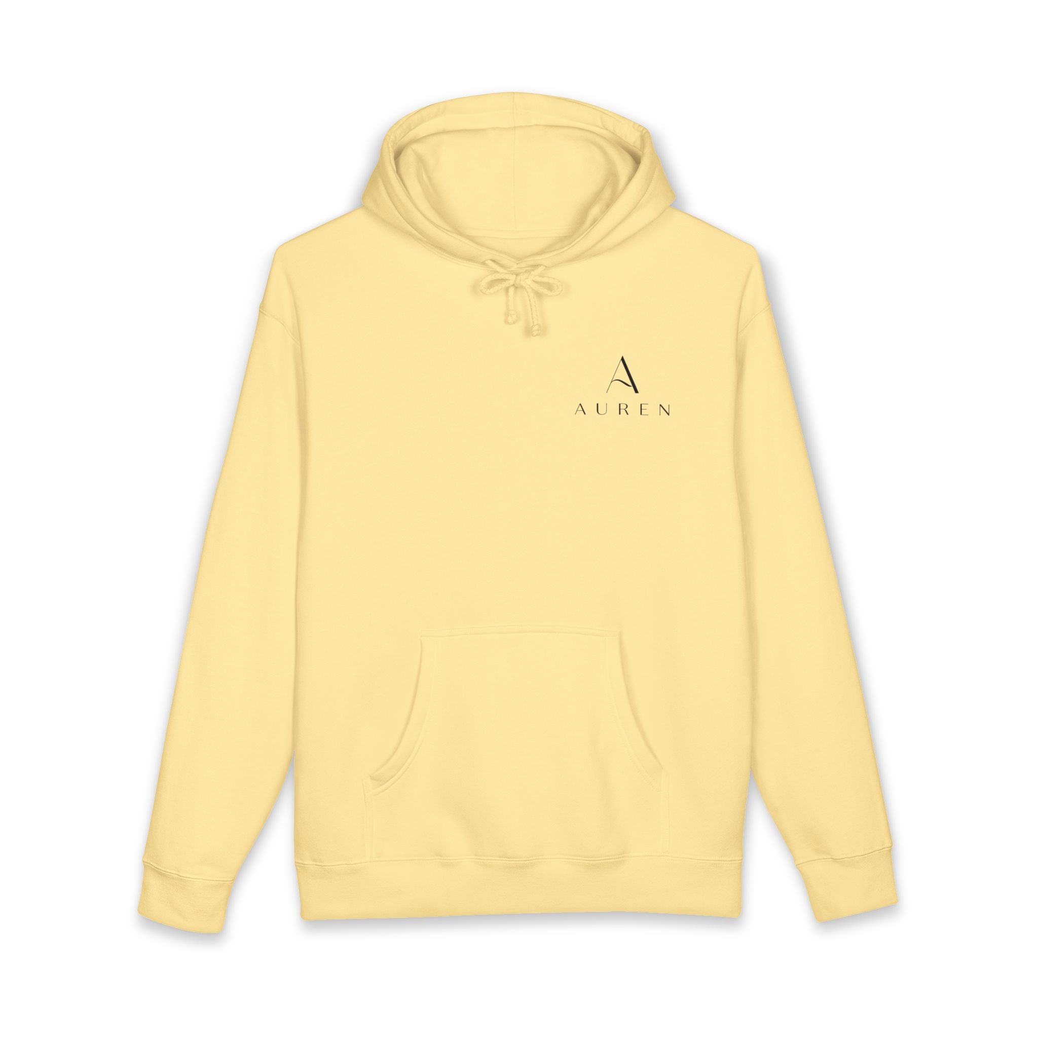 Auren Minimal Logo Hoodie — Women's Brown Cozy Pullover