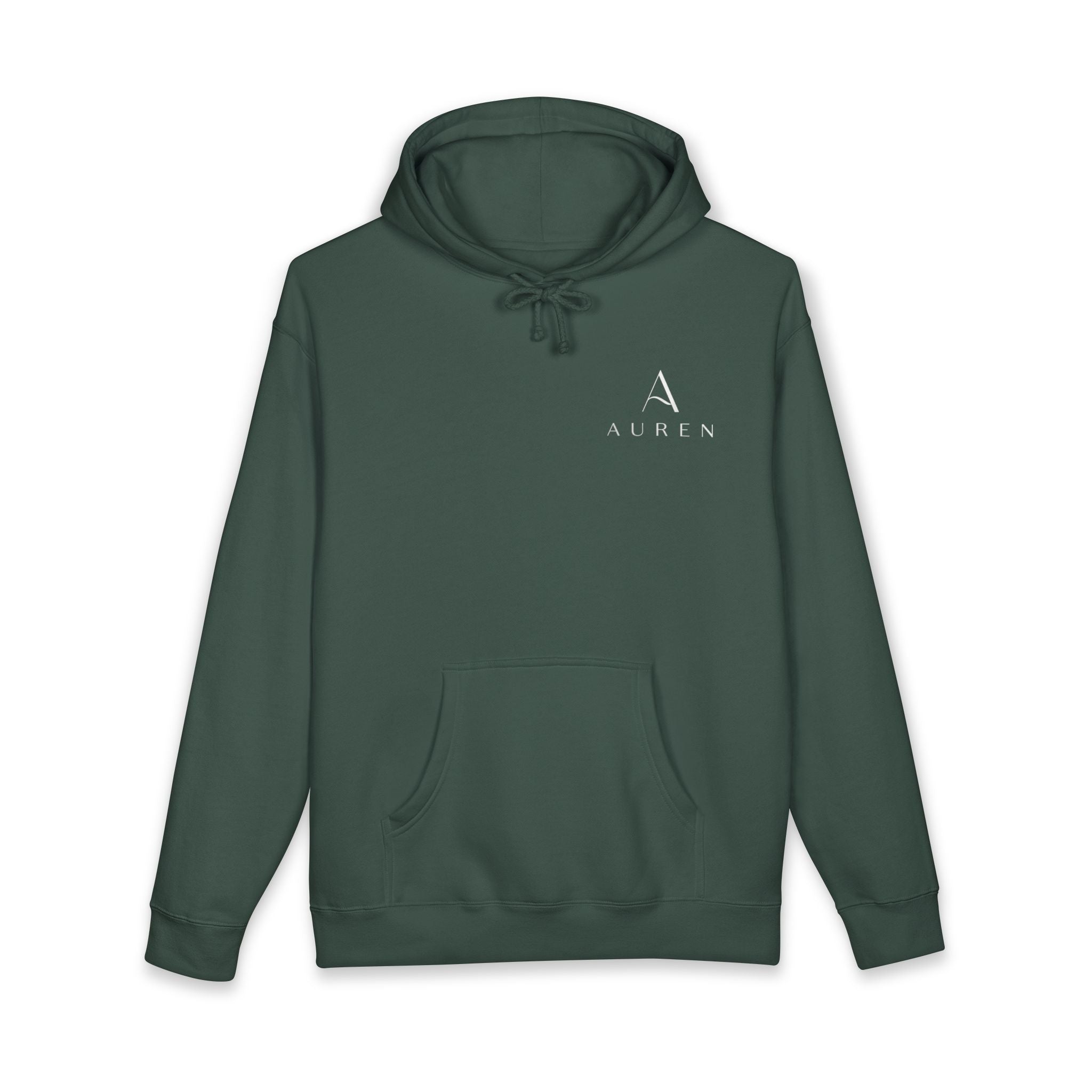 Auren Minimal Logo Hoodie — Women's Brown Cozy Pullover