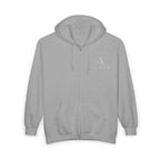Auren Logo Zip Hoodie — Minimal Black Full-Zip Hooded Sweatshirt