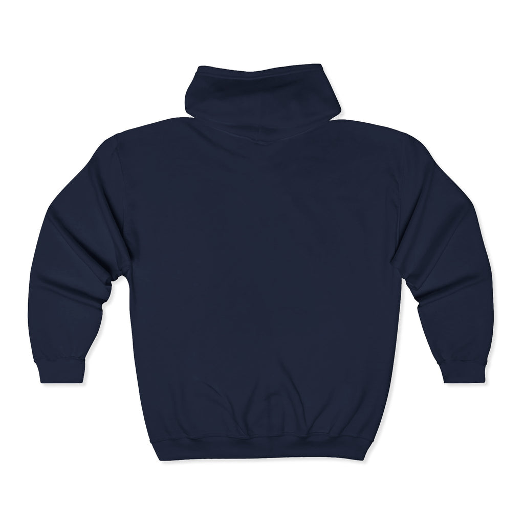 Auren Logo Zip Hoodie — Minimal Black Full-Zip Hooded Sweatshirt