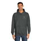 Minimalist Arrow College Hoodie — Subtle Campus Logo Pullover