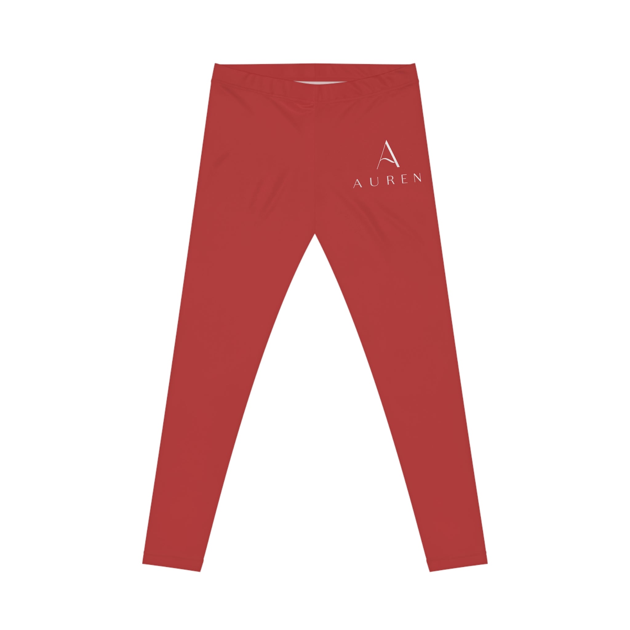 Auren Logo Red Women's Leggings — Stylish Everyday Activewear