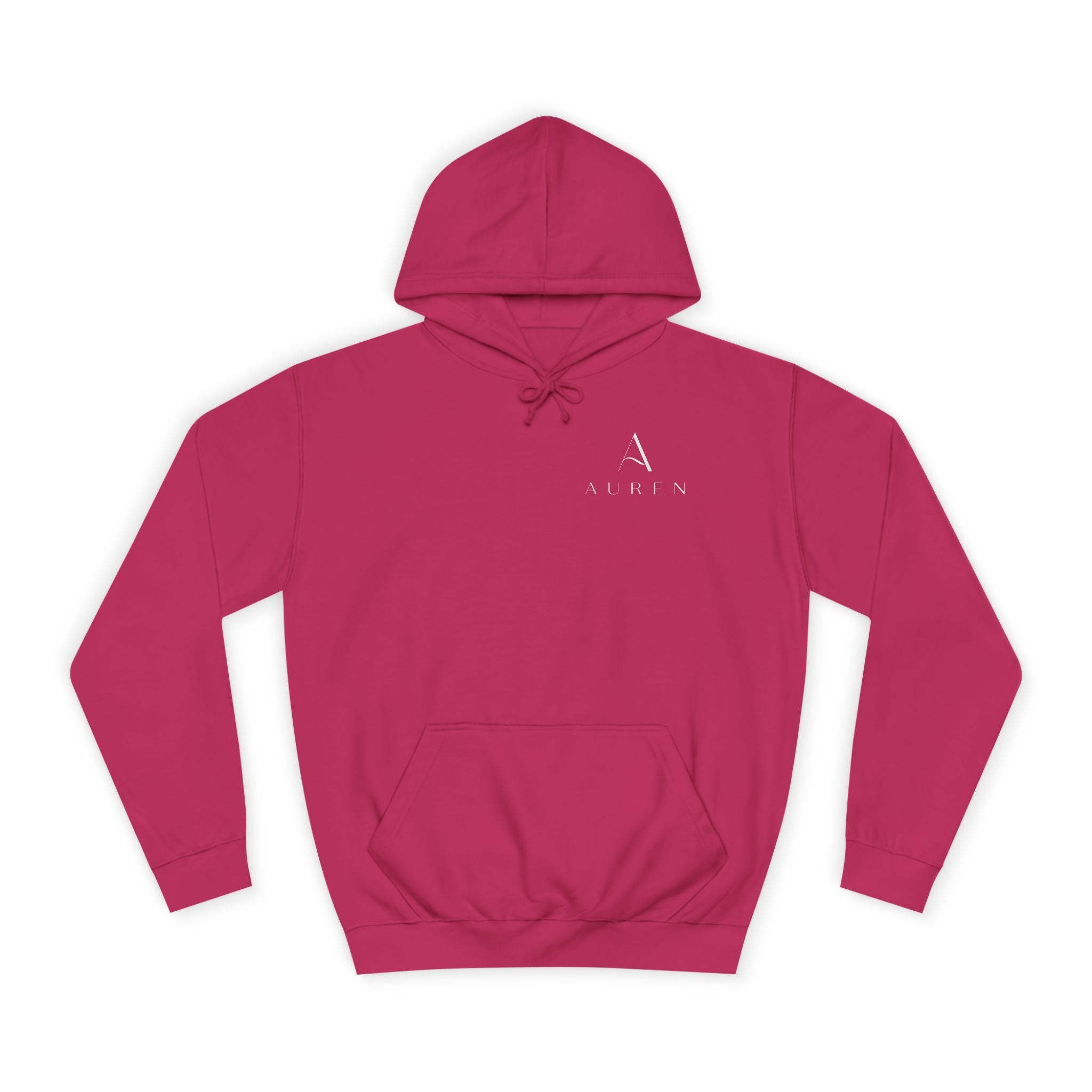 Minimalist Arrow College Hoodie — Subtle Campus Logo Pullover