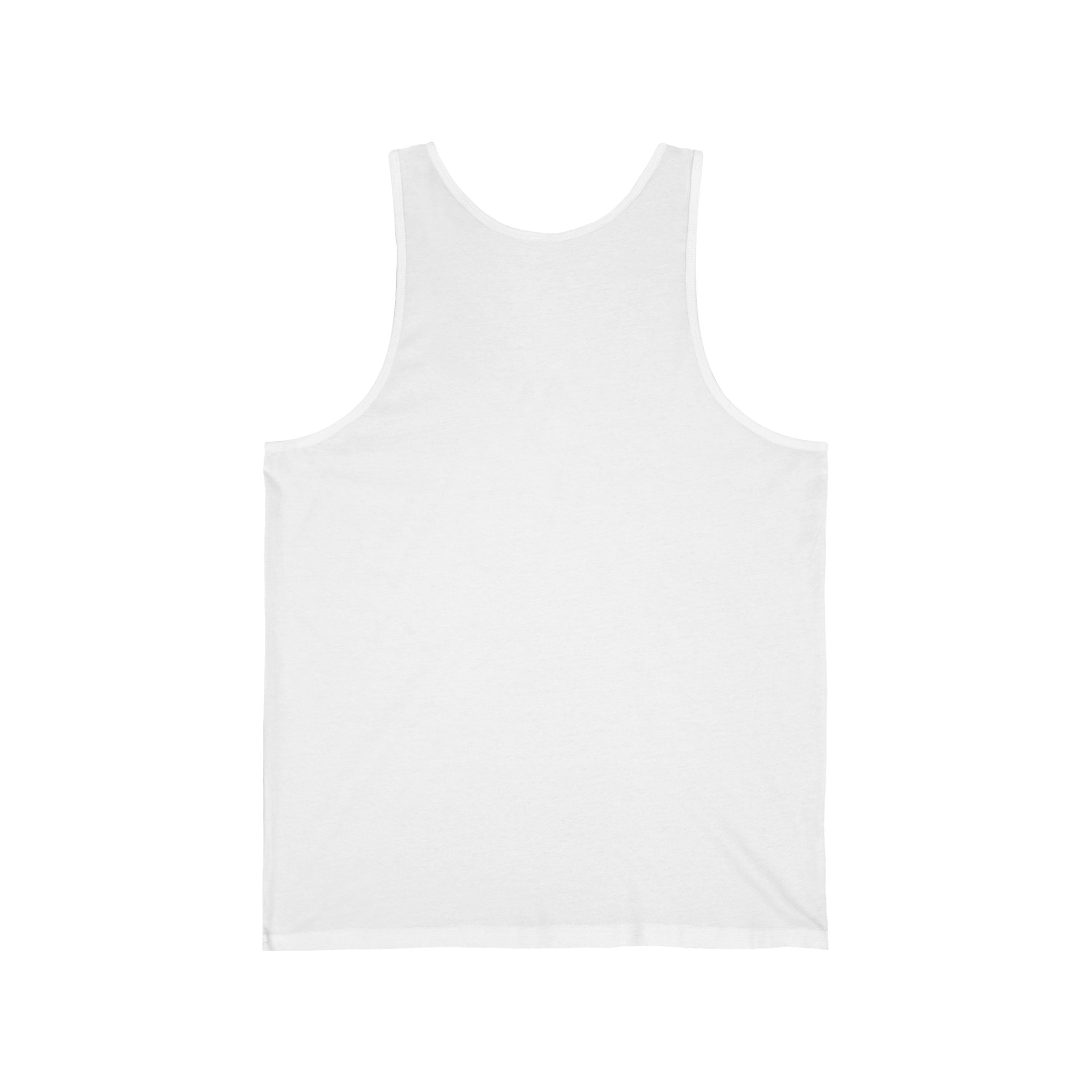 Minimal Atlas Logo Tank Top — Lightweight White Jersey Tank
