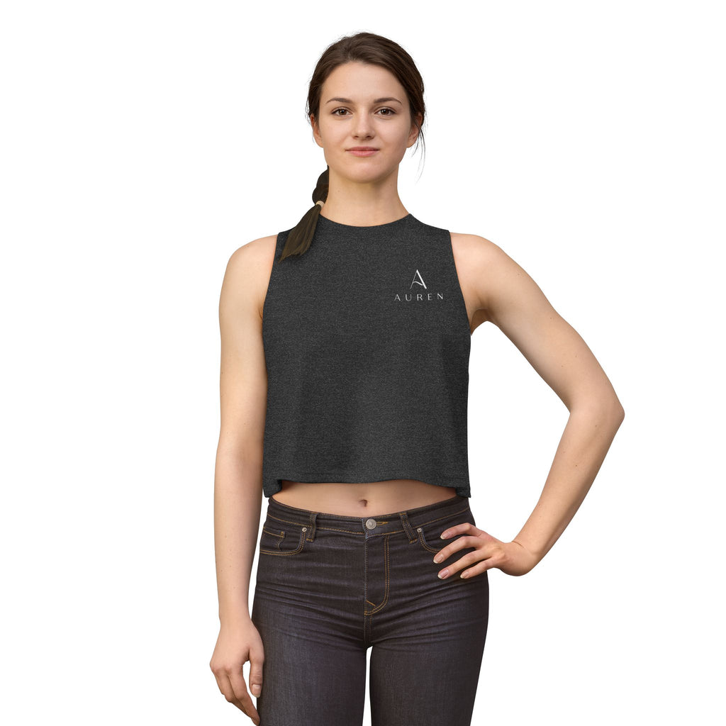 Women’s Crop Tank Top — Minimal Monogram 'A' Casual Summer Top