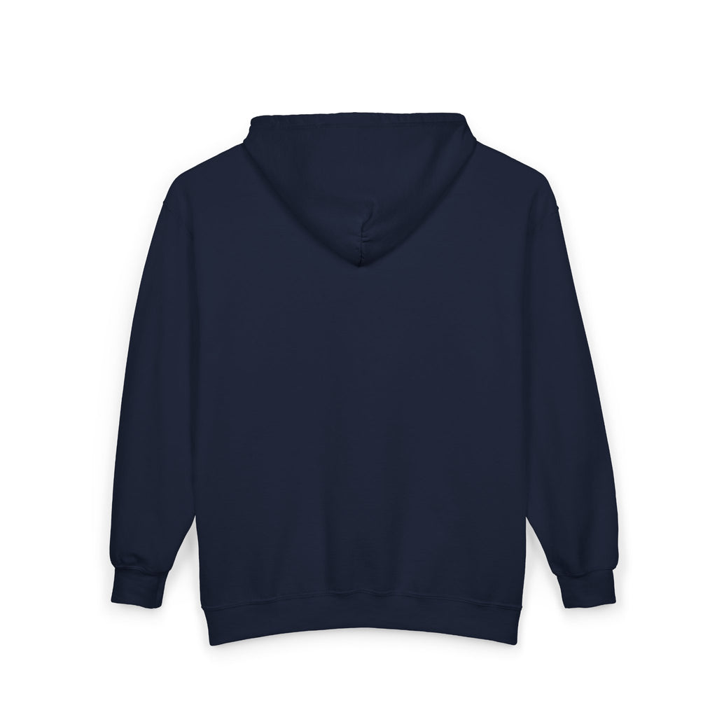 Auren Logo Zip Hoodie — Minimal Black Full-Zip Hooded Sweatshirt