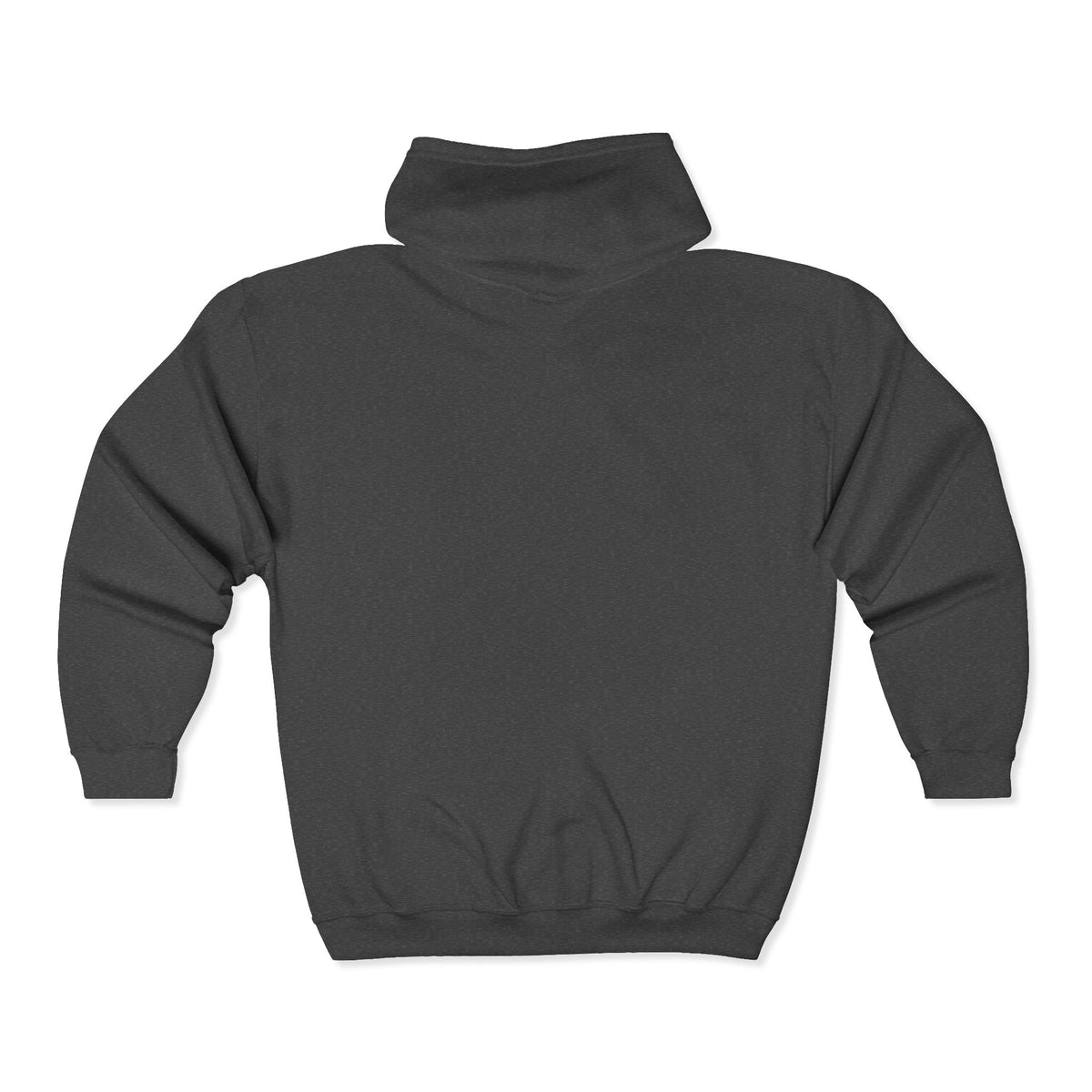 Auren Logo Zip Hoodie — Minimal Black Full-Zip Hooded Sweatshirt