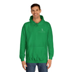 Minimalist Arrow College Hoodie — Subtle Campus Logo Pullover