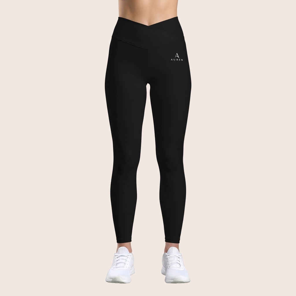Women’s Luxe Leggings — High-Waist V-Cut Active Leggings with Subtle Logo