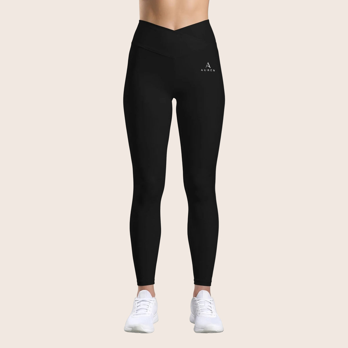 Women’s Luxe Leggings — High-Waist V-Cut Active Leggings with Subtle Logo