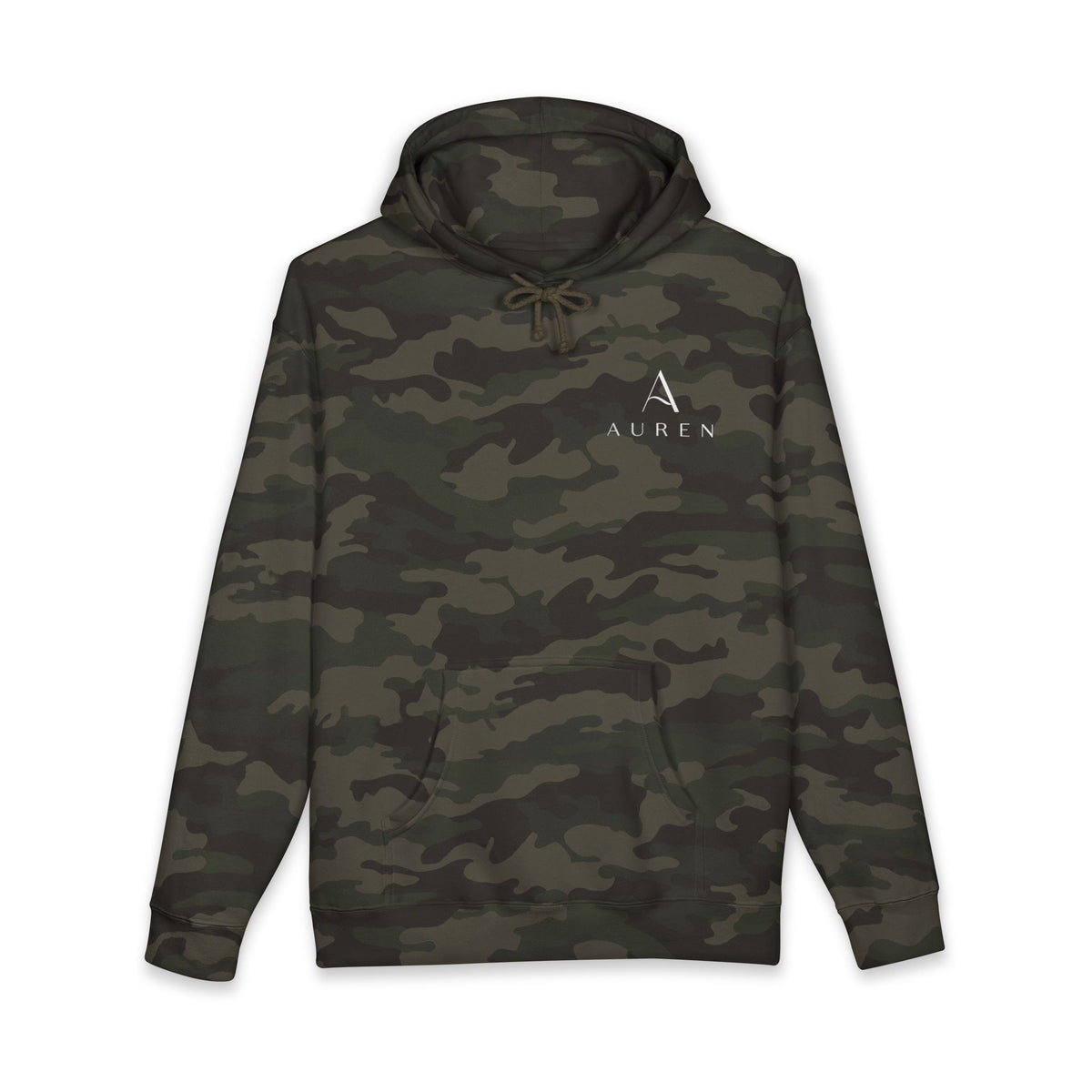 Auren Minimal Logo Hoodie — Women's Brown Cozy Pullover