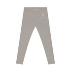 Auren Logo Women's Casual Leggings — Neutral Taupe All-Over Print