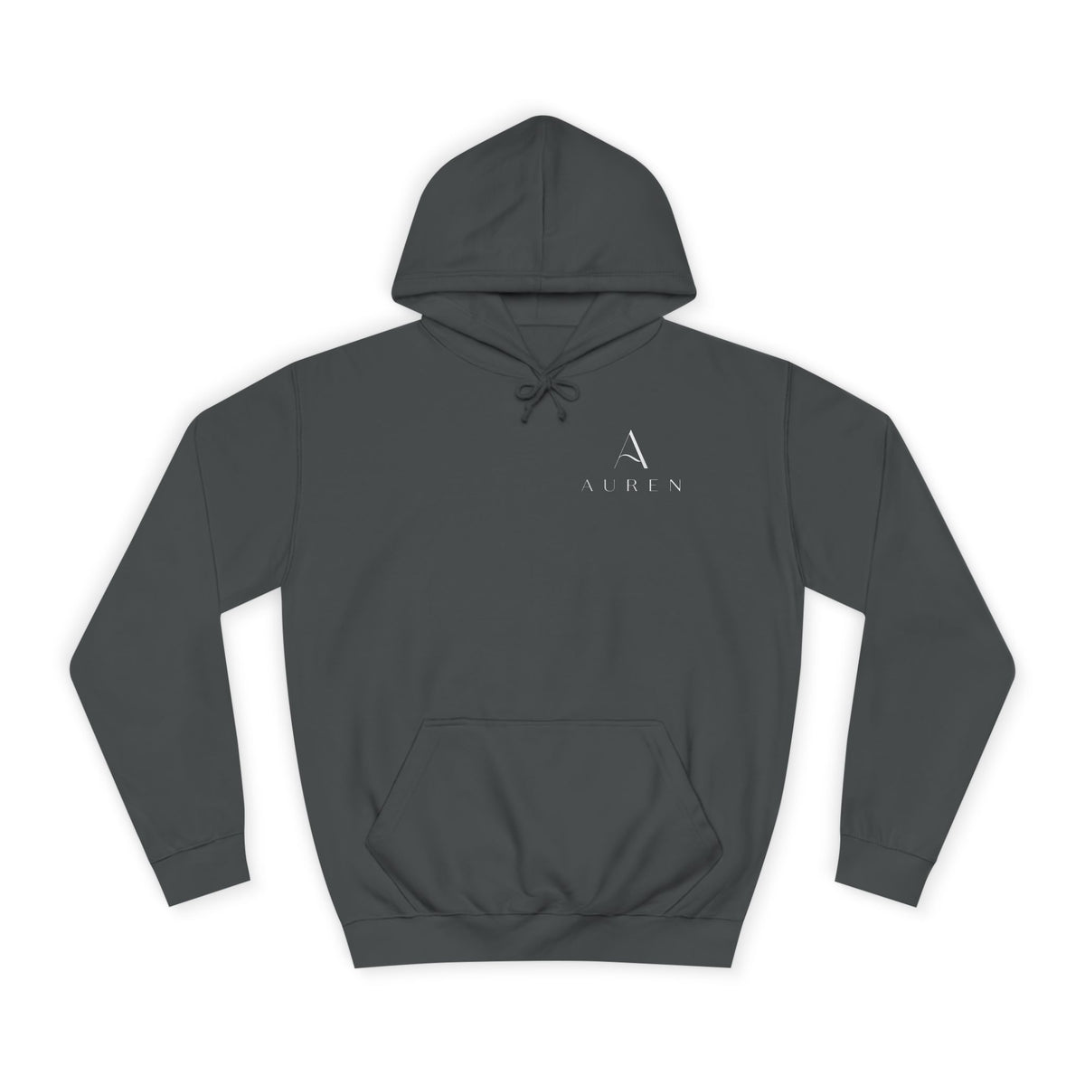 Minimalist Arrow College Hoodie — Subtle Campus Logo Pullover
