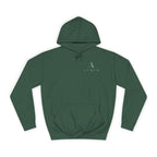 Minimalist Arrow College Hoodie — Subtle Campus Logo Pullover