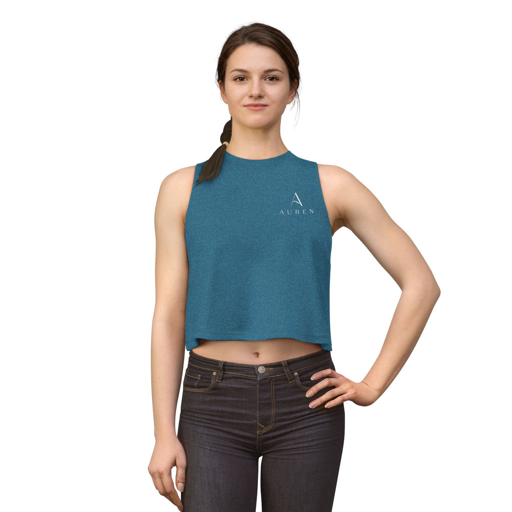 Women’s Crop Tank Top — Minimal Monogram 'A' Casual Summer Top